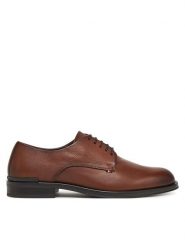 Tommy Hilfiger Półbuty Core Hilfiger Leather Shoe FM0FM05375 Brązowy. Brązowe eleganckie półbuty Tommy Hilfiger, bez wzorów, ze skóry, bez obcasa, bez zapięcia. Za 489.99 zł.