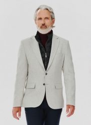 PAKO LORENTE – Szara marynarka męska z odpinaną podpinką. Szare garnitury Pako Lorente, na co dzień, m, bez wzorów, z elastanu. Za 1,499.99 zł.