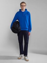Napapijri Bluza "Balis" w kolorze niebieskim rozmiar: S. Niebieskie bluzy z kapturem Napapijri, s, bez wzorów, z bawełny, z kapturem. Za 101.70 zł.