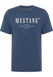 Męski T-Shirt Mustang Style Alex Dark Denim 1017998 5242. T-shirty Mustang, m, bez wzorów, z denimu, bez kołnierzyka, bez ramiączek. Za 79.99 zł.