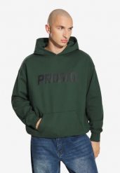 Bluza sportowa męska Prosto Big Log z kapturem. Zielone bluzy z kapturem Prosto., l, z aplikacjami, z bawełny, z kapturem. Za 209.99 zł.