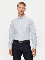 Calvin Klein Koszula K10K113491 Niebieski Slim Fit. Niebieskie koszule CALVIN KLEIN, m, bez wzorów, z bawełny, bez kołnierzyka, bez ramiączek. Za 179.99 zł.