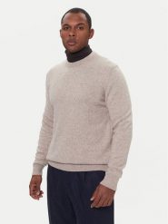 Barbour Sweter Essential Tisbury MKN0844ST51 Beżowy Regular Fit. Brązowe swetry rozpinane Barbour, l, bez wzorów, z wełny, bez kołnierzyka, bez ramiączek. Za 489.99 zł.