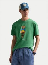 Polo Ralph Lauren T-Shirt 710973138001 Zielony Custom Slim Fit. Zielone koszulki polo Polo Ralph Lauren, m, bez wzorów, z bawełny, bez kołnierzyka, bez ramiączek. Za 409.99 zł.