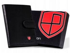 Portfel męski Peterson [DH] PTN MR-07L-CN czarny. Czarne portfele Peterson, bez wzorów, ze skóry. Za 77.99 zł.