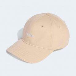 Czapka z daszkiem ADIDAS. Brązowe czapki z daszkiem Adidas, bez wzorów. Za 52.49 zł.