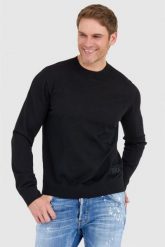 DSQUARED2 Czarny sweter męski ibra, Rozmiar XXL. Czarne swetry nierozpinane Dsquared2, l, bez wzorów, bez kołnierzyka, bez ramiączek. W wyprzedaży za 799.99 zł.