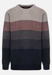 Ciemnobeżowy Sweter z Wełną w Paski Ettarine. Brązowe swetry nierozpinane Born2be, l, bez wzorów, z wełny, bez kołnierzyka, bez ramiączek. W wyprzedaży za 84.99 zł.