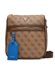 Guess Saszetka HMMILO P5417 Brązowy. Brązowe torby na ramię Guess, z aplikacjami, ze skóry, bez dodatków. Za 249.99 zł.