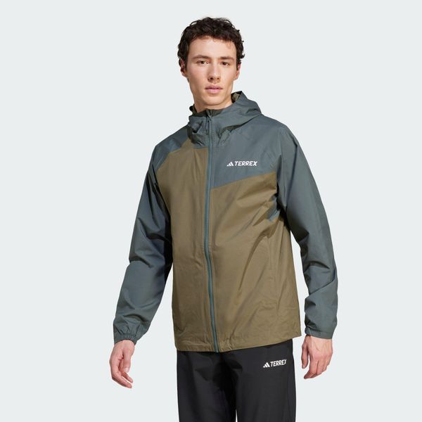 Kurtka Terrex Multi 2L RAIN.RDY. Brązowe kurtki Adidas, l, bez wzorów, z materiału, bez kaptura. W wyprzedaży za 472.45 zł.