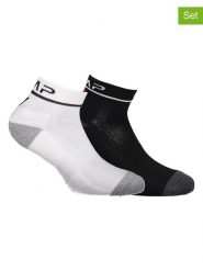 CMP Skarpety (2 pary) w kolorze biało-czarnym do biegania rozmiar: 39-42. Białe skarpety CMP, bez wzorów. Za 57.33 zł.