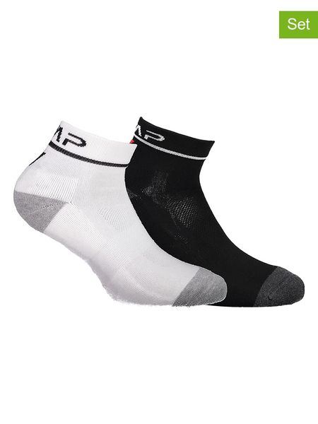 CMP Skarpety (2 pary) w kolorze biało-czarnym do biegania rozmiar: 39-42. Białe skarpety CMP, bez wzorów. Za 57.33 zł.