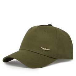 Czapka z daszkiem Aeronautica Militare. Zielone czapki z daszkiem Aeronautica Militare, bez wzorów. Za 119.99 zł.