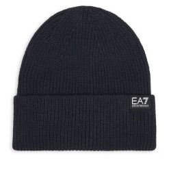 Czapka EA7 Emporio Armani. Niebieskie czapki zimowe EA7 Emporio Armani, bez wzorów. Za 199.99 zł.