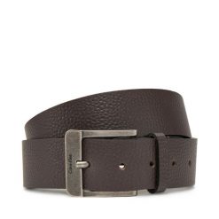 Pasek Męski Calvin Klein Jeans. Brązowe paski Calvin Klein Jeans, bez wzorów, z jeansu. Za 189.99 zł.