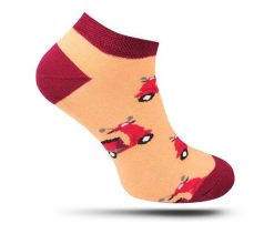 Skarpetki, Stopki, Pomarańczowe w Czerwone Skutery, Casualowe, Krótkie -EM Men's Accessories. Czerwone skarpety Em men's accessories, bez wzorów, z bawełny. Za 19.99 zł.