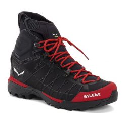 Buty trekkingowe męskie Salewa Ortles Light Mid PTX. Czarne buty trekkingowe Salewa, bez wzorów, bez zapięcia, trekkingowe. Za 1,229.00 zł.