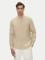 BOSS Koszula H-Roan-Bd-E-C1 50520283 Beżowy Slim Fit. Brązowe koszule Boss, m, bez wzorów, ze lnu, bez kołnierzyka, bez ramiączek. Za 439.99 zł.