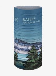 Chusta wielofunkcyjna Buff Coolnet UV National Parks - banff. Niebieskie szaliki Buff, bez wzorów, z elastanu. Za 89.99 zł.