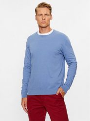 United Colors Of Benetton Sweter 10CVU1N60 Niebieski Regular Fit. Niebieskie swetry rozpinane United Colors Of Benetton, m, bez wzorów, z bawełny, bez kołnierzyka, bez ramiączek. Za 229.99 zł.