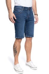 MUSTANG Chicago Short DENIM BLUE 1005417 5000 312. Niebieskie szorty Mustang, bez wzorów, z denimu. Za 159.99 zł.