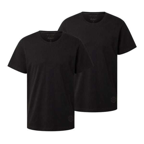 Męska Koszulka Tom Tailor Doublepack Crewneck Tee Black 1037741 29999. Czarne t-shirty Tom Tailor, m, bez wzorów, bez kołnierzyka, bez ramiączek. Za 89.99 zł.