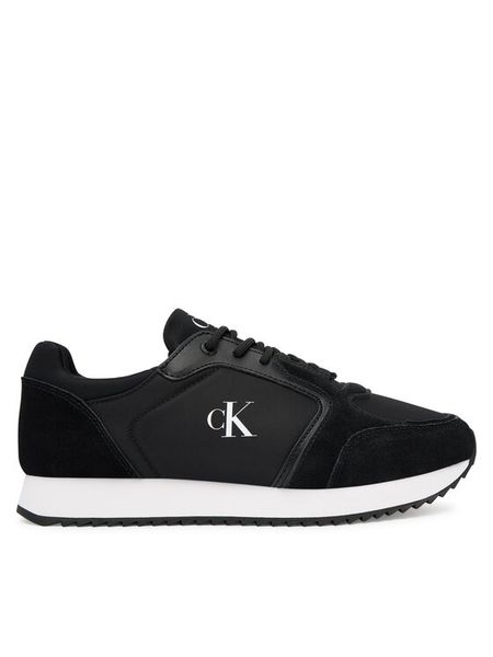 Calvin Klein Jeans Sneakersy Runner Laceup Sock Mg Nylon Mix YW0YW01644 Czarny. Czarne buty sportowe casual Calvin Klein Jeans, bez wzorów, z jeansu, bez zapięcia. Za 233.99 zł.