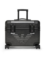 Emporio Armani Walizka kabinowa EM006923 AF15459 Szary ciemny. Szare walizki Emporio Armani, bez wzorów, z tworzywa sztucznego. Za 1,744.00 zł.