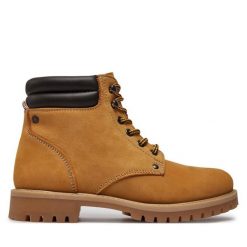 Trapery Jack&Jones. Brązowe trapery Jack&Jones, bez zapięcia. Za 419.99 zł.