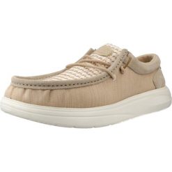 Buty HEY DUDE WALLY COMF WOVEN Beżowy. Brązowe buty turystyczne Hey dude, bez wzorów, z materiału, bez zapięcia, trekkingowe. Za 260.99 zł.