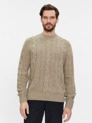 Jack&Jones Sweter 12247818 Beżowy Regular Fit. Brązowe swetry rozpinane Jack&Jones, m, bez wzorów, z syntetyku, bez kołnierzyka, bez ramiączek. Za 179.99 zł.