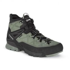 Buty trekkingowe męskie Aku Rock Dfs Mid Gtx. Buty trekkingowe Aku, bez wzorów, z materiału, za kostkę, bez zapięcia, trekkingowe. Za 812.00 zł.
