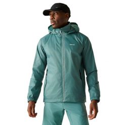 Męska Kurtka Przeciwdeszczowa Lyle IV. Niebieskie kurtki Regatta, na lato, m, bez wzorów, z materiału, z kapturem. Za 229.99 zł.