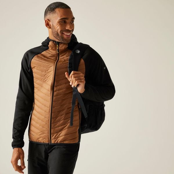 Kurtka puchowa Regatta Andreson. Brązowe kurtki Regatta, bez wzorów, z puchu, bez kaptura. Za 99.99 zł.