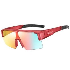 Polaryzowane okulary przeciwsłoneczne sportowe z ramką z poliwęglanu. Czerwone okulary przeciwsłoneczne WEST BIKING. Za 151.60 zł.