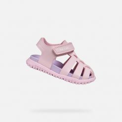 Sandały GEOX B SANDAL FUSBETTO GI Rose. Czerwone sandały Geox, z syntetyku, bez zapięcia. Za 176.99 zł.