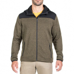 Bluza w kolorze khaki-czarnym. Brązowe bluzy z kapturem marki Jeep. W wyprzedaży za 139.95 zł.