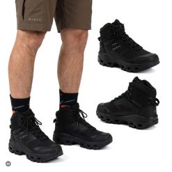 Buty trekkingowe męskie KADVA Obsidian Mid WP. Czarne buty turystyczne KADVA, na jesień, bez wzorów, z gumy, przed kolano, bez zapięcia, trekkingowe. Za 299.99 zł.