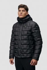 BLAUER Czarna pikowana męska kurtka Caspar Short Jackets. Czarne kurtki Blauer USA, l, bez wzorów, z materiału, bez kaptura. W wyprzedaży za 1,099.99 zł.