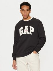 Gap Bluza 852079-07 Czarny Regular Fit. Czarne bluzy GAP, m, bez wzorów, z bawełny, bez kaptura. Za 139.99 zł.