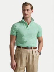 Polo Ralph Lauren Polo 710536856451 Zielony Slim Fit. Zielone koszulki polo Polo Ralph Lauren, m, bez wzorów, z bawełny, bez kołnierzyka, bez ramiączek. Za 529.99 zł.