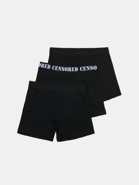 Bawełniane bokserki Long 3 pack - czarny. Czarne bokserki Sinsay, l, bez wzorów, z bawełny. Za 39.99 zł.