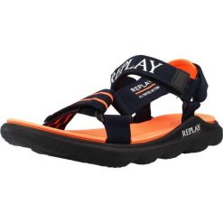 Sandały REPLAY SPACER 2 Niebieski. Niebieskie sandały Replay, z tkaniny, bez zapięcia. Za 141.99 zł.