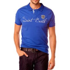 Koszulka polo w kolorze niebieskim. Koszulki polo marki Paul Stragas, AVA by Paul Stragas, z nadrukiem, polo, z krótkim rękawem. W wyprzedaży za 69.95 zł.