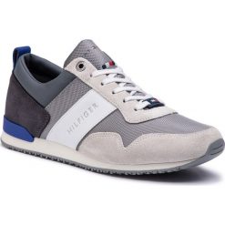 Sneakersy TOMMY HILFIGER - Iconic Material Mix Runner FM0FM02042 Ice/Light Grey/Mazarine Blue. Buty sportowe casual marki Tommy Hilfiger. Za 399.00 zł.