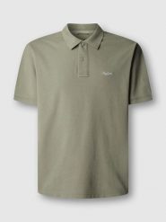 Pepe Jeans Koszulka polo "Oscar" w kolorze khaki rozmiar: XXL. Brązowe koszulki polo Pepe Jeans, xxl, bez wzorów, z bawełny, bez kołnierzyka, bez ramiączek. Za 126.99 zł.
