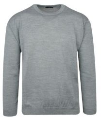 Sweter Jasny Szary Okrągły Dekolt (U-neck), Męski - MAX SHELDON. Szare swetry rozpinane Max Sheldon, m, bez wzorów, z wełny, bez kołnierzyka, bez ramiączek. Za 149.00 zł.