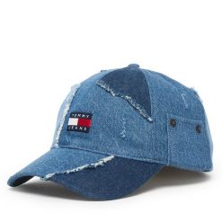 Czapka z daszkiem Tommy Hilfiger. Niebieskie czapki z daszkiem Tommy Hilfiger, bez wzorów. Za 249.99 zł.