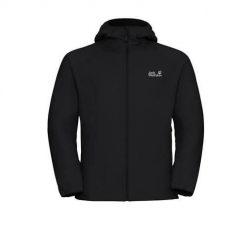 Kurtka trekkingowa męska Jack Wolfskin A650596000. Czarne kurtki Jack Wolfskin, m, bez wzorów, z materiału, z kapturem. Za 1,236.00 zł.