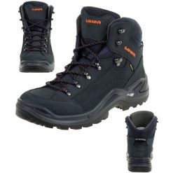 Buty trekkingowe męskie Lowa Renegade Gtx. Brązowe buty turystyczne Lowa, na zimę, bez wzorów, z gore-texu, za kostkę, bez zapięcia, trekkingowe, gore-tex. Za 802.49 zł.